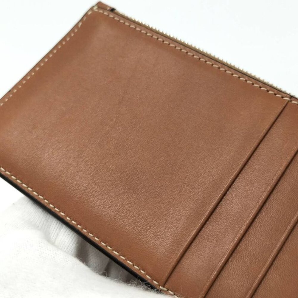 Celine Zip Card Case Leather Brown - Picture 7 of 10